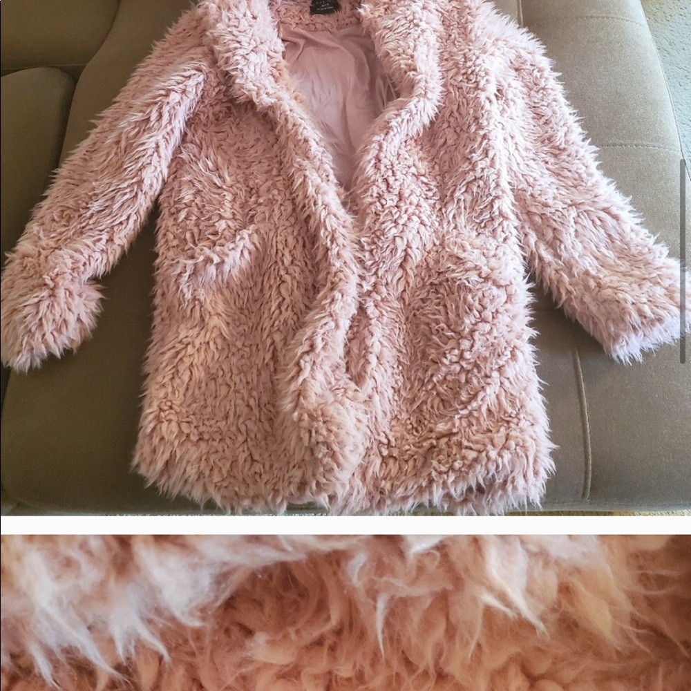 Now In! Misty Dust Fluffy Pink Loose Winter Coat - Picture 8 of 9